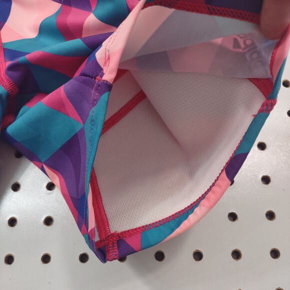 Adidas Colorful Geometric Sliding Shorts, Size Kids Medium - Picture 6 of 9